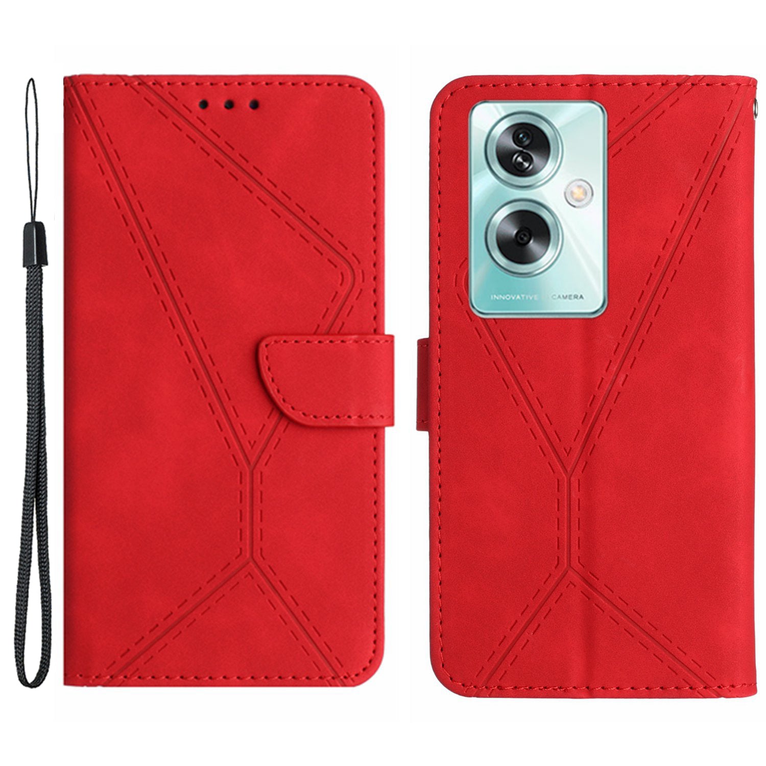 HT05 For Oppo A59 5G Skin-Feel Leather Case Wallet Splicing Phone Cover - Brown HT05 For Oppo A59 5G Skin-Feel Leather Case Wallet Splicing Phone Cover - Brown